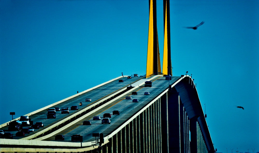 Sunshine Skyway Bridge Poster Print - Tampa Bay, Florida