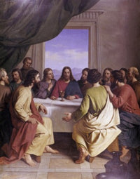 The Last Supper 19th Century Oil on Canvas Print by Andreas Herman Hunaeus
