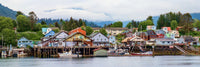 Fishing Village on Lakeshore Fine Art Print - Sitka, Alaska