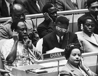 Kwame Nkrumah United Nations Assembly Fine Art Print by Granger Collection