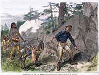Illegal Prospecting Fine Art Print - Wood Engraving by W.A. Rogers