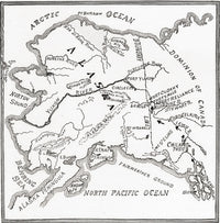 Historical Map of Klondike Gold Diggings by Ken Welsh