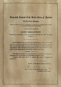 Women’s Rights Movement Congressional Resolution Fine Art Print by Granger Collection