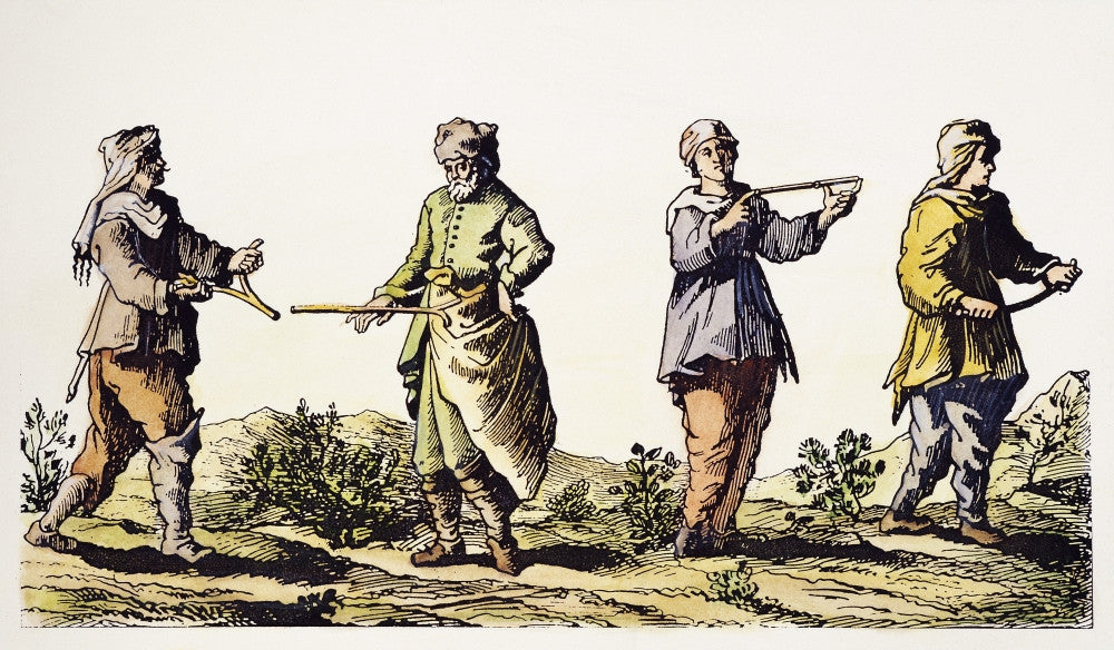 17th Century Divining Rod Dowsing Techniques Fine Art Print by Granger Collection