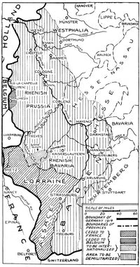 World War I Map Print - Boundaries of Germany 1919 by Granger Collection