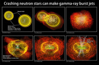 Colliding Neutron Stars Black Hole and Gamma-ray Burst Poster Print by Science Source