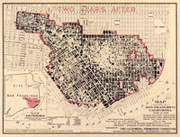 San Francisco 1908 Lithograph Map Art Print by Granger Collection