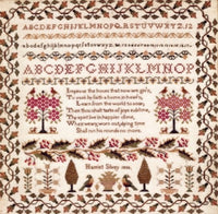 Embroidered Sampler Tapestry Fine Art Print - 1834, 1838