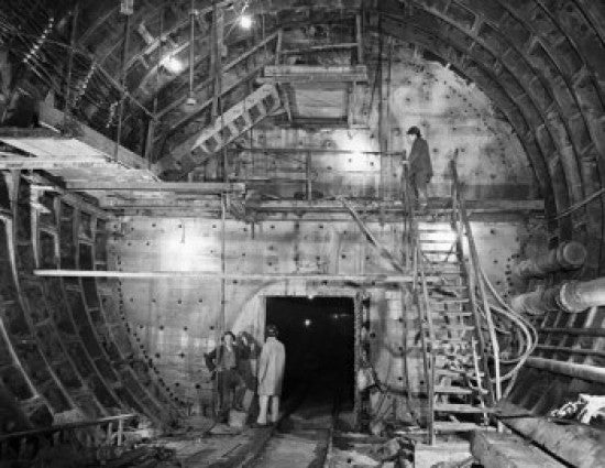 Four Workers Subway Tunnel Construction Fine Art Print - NYC