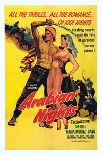 Arabian Nights Movie Poster Art Print Featuring Jon Hall & Maria Montez