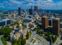 Aerial View of Atlanta Skyline and Georgia State Capitol Print by Panoramic Images