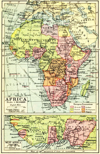 1930s Africa Map Fine Art Print by Hilary Jane Morgan