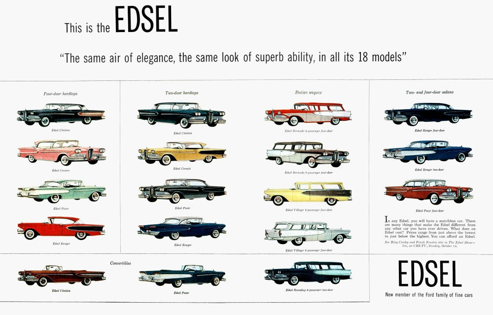 1957 Ford Edsel Advertisement Fine Art Print by Granger Collection