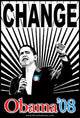 Barack Obama Change Red and Blue Campaign Poster (11x17)
