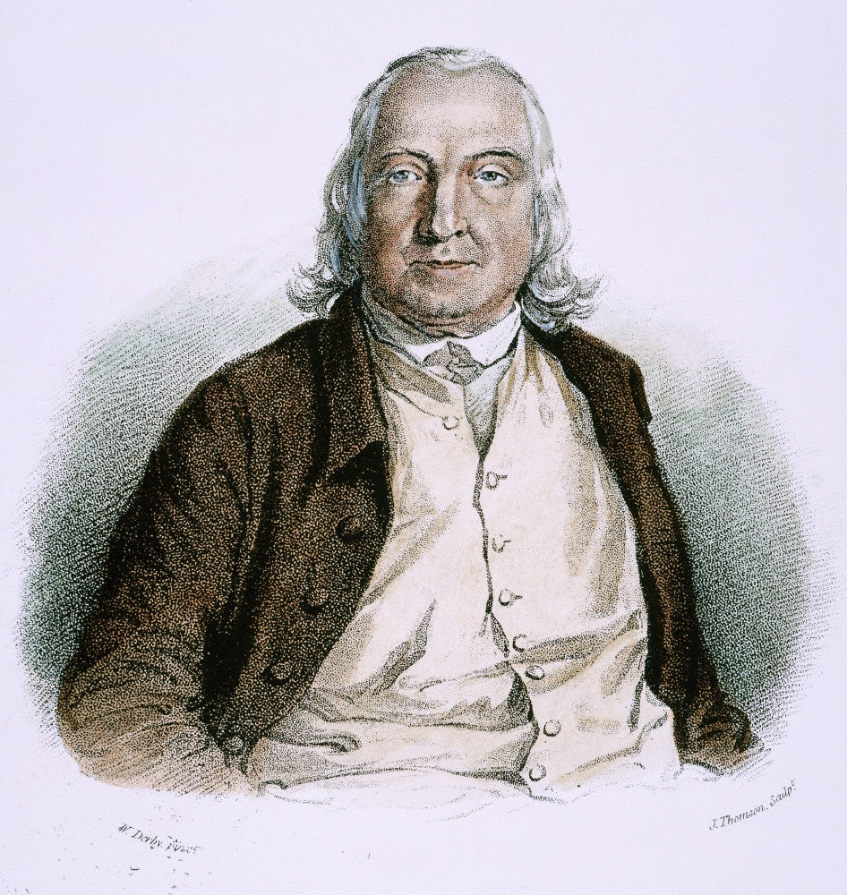 Jeremy Bentham Stipple Engraving Fine Art Print - 1823