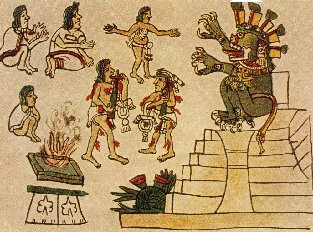 Aztec Priests Appease Mictlantecuhtli Fine Art Print by Science Source
