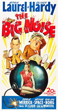 The Big Noise Movie Poster Art Print featuring Stan Laurel and Oliver Hardy