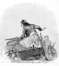 Greek Soldier Fine Art Print - 1820s Steel Engraving | Posterazzi