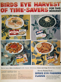 Vintage 1957 Birds Eye Frozen Foods Advertisement Print