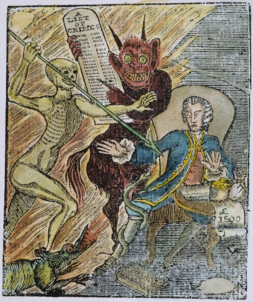 Thomas Hutchinson Cartoon Fine Art Print - 1774 Political Satire