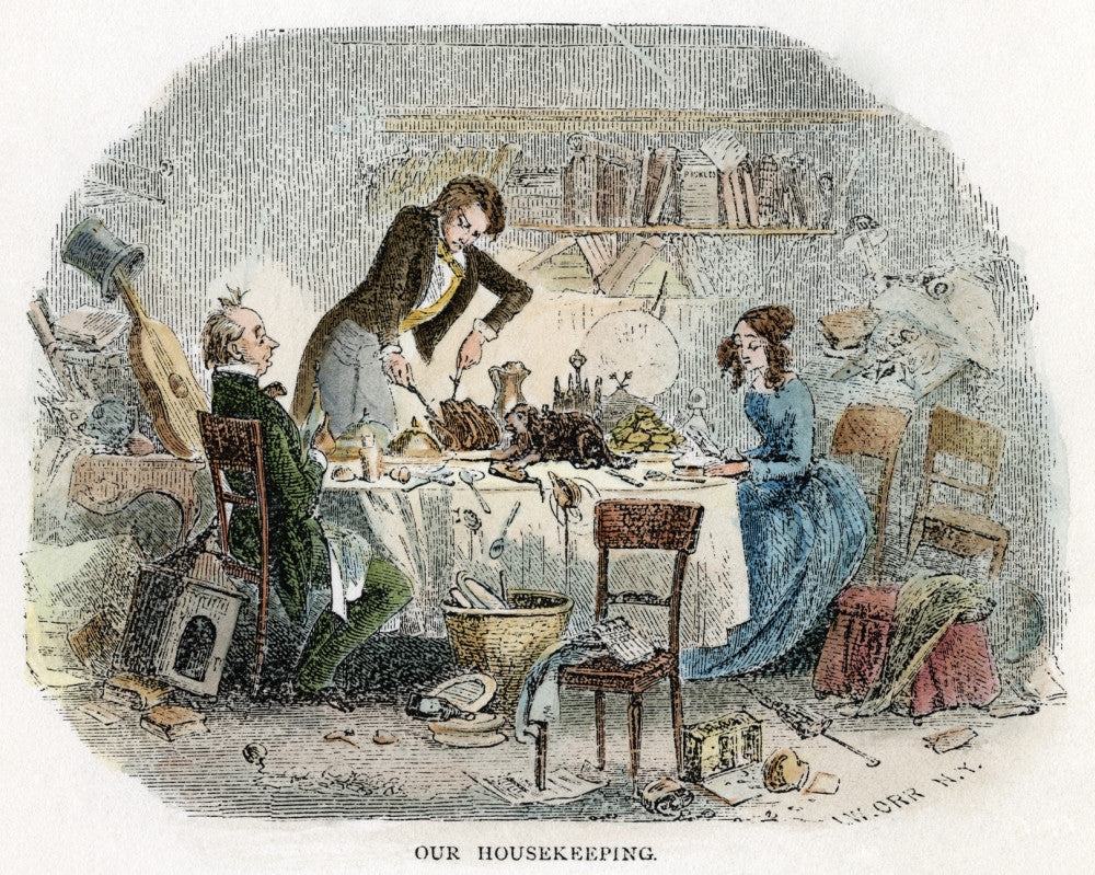 David Copperfield: 'Our Housekeeping' Illustration by Hablot Knight Browne