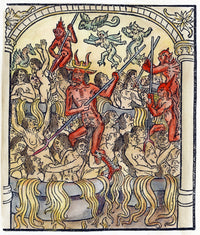 Hell: Seven Deadly Sins Fine Art Print - French Woodcut, 1496