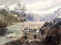 California Gold Rush Gouache Painting Poster Print | Granger Collection