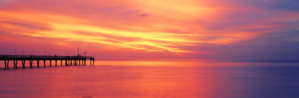 Pier at Sunset - Caspersen Beach Photo Print by Panoramic Images