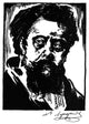 Modest Mussorgsky Drawing Fine Art Print by Samuel Nisenson