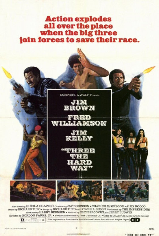 Three the Hard Way Movie Poster Print | Vintage Film Artwork