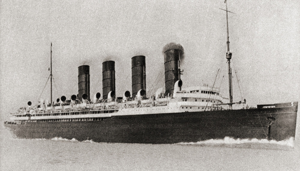 The Maiden Voyage of the Cunard Liner RMS Mauretania Fine Art Print by Hilary Jane Morgan