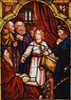 Jesus Among The Doctors Stained Glass Fine Art Print