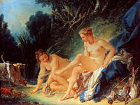 Diana Bathing Fine Art Print by François Boucher - 1742
