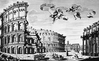 Rome: Colosseum Line Engraving Art Print by Giuseppe Vergelli