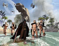 Darth Vader Beach Scene Fine Art Print by Kurt Miller