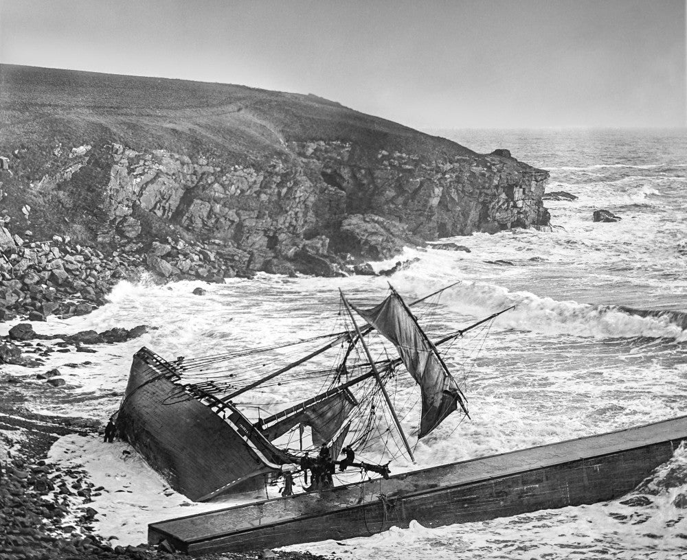 Magic Lantern Slide of the Shipwreck of the Isabella by John Short