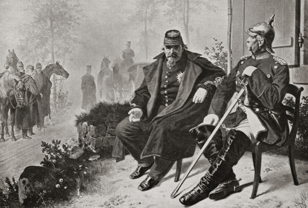 Napoleon III and Bismarck Conversation Fine Art Print - Battle of Sedan