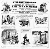 Freight Elevator Advertisement C1870 Wood Engraving Print by Granger Collection