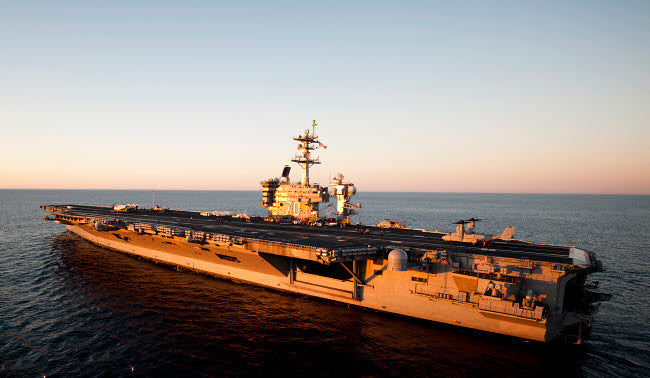 USS Carl Vinson Aircraft Carrier in the Pacific Ocean Fine Art Print by Stocktrek Images