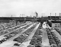 High Angle View of Ford's River Rouge Plant Parking Lot Poster Print