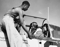 Tuskegee Airmen Fine Art Print - P-51 Mustang Pre-Flight Scene