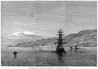 Italy: Trieste, 1866 - Miramare Castle Wood Engraving Poster Print