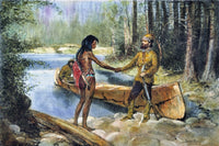 Canada: Fur Trade - 'The Courier Du Bois and The Savage' Fine Art Print