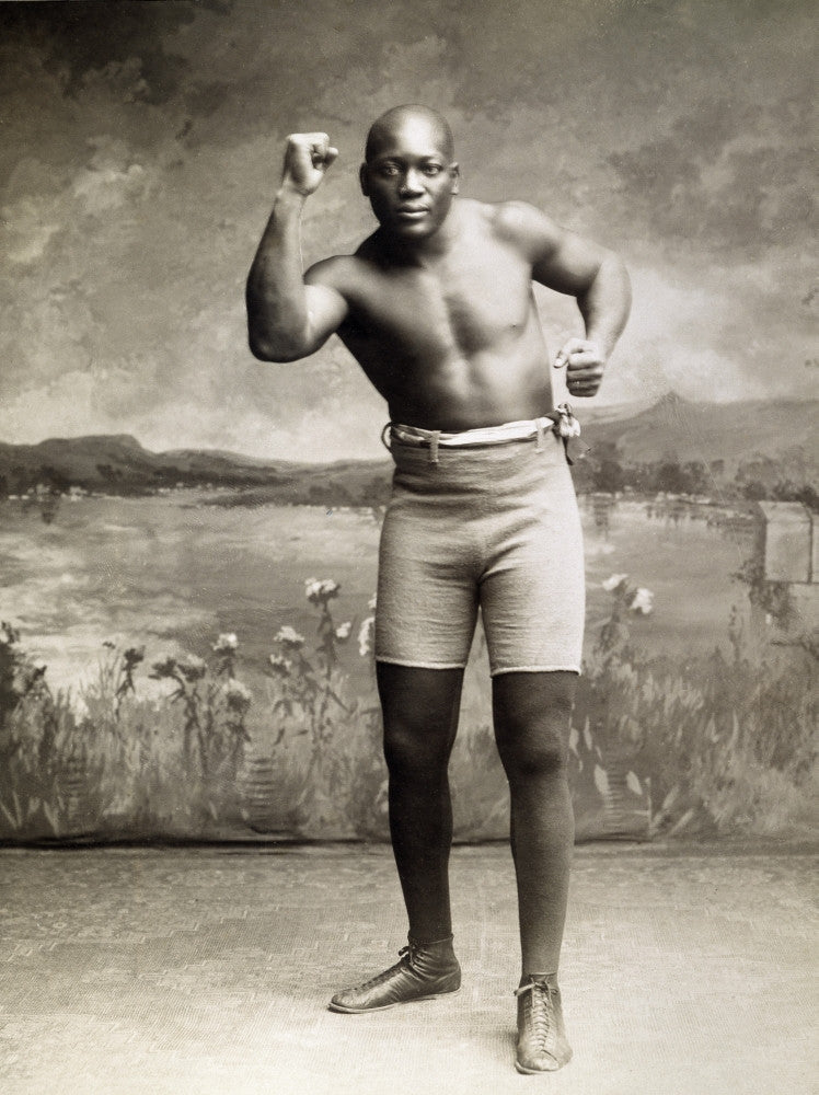 Jack Johnson Vintage Boxing Photograph Print (1910) by Granger Collection