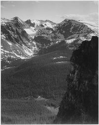 Snow-Capped Mountain Landscape Fine Art Print by Ansel Adams