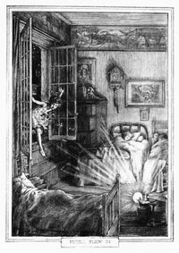 Peter Pan Nursery Scene Fine Art Print by Francis D. Bedford