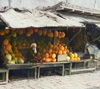 Samarkand Melon Vendor Fine Art Print by Sergei Prokudin-Gorskii