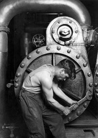 American History Fine Art Print - Powerhouse Mechanic by John Parrot