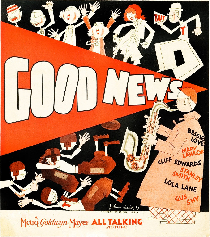 Good News U Poster Art by John Held Jr. - 1930 Movie Masterprint