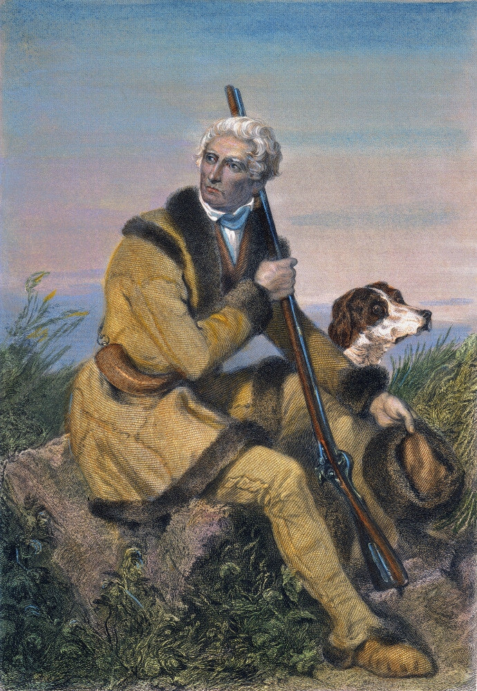 Daniel Boone American Frontiersman Steel Engraving Print (1861) by Granger Collection